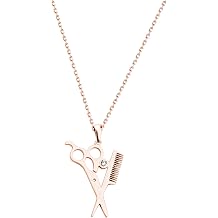 Scissors and Comb Necklace Hairdresser Gift Salon Owner Barber Hair Stylist Jewelry