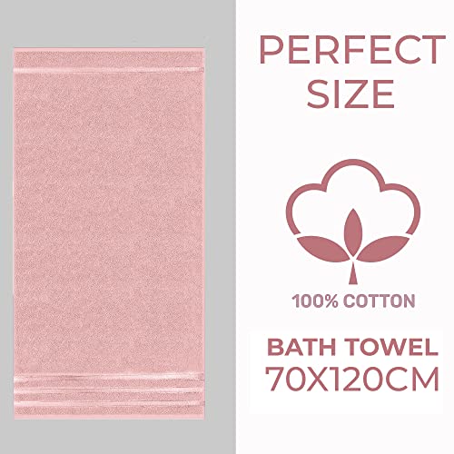 Towelogy® Premium Bath Towels 100% Egyptian Cotton Zero Twist Super Soft & Highly Absorbent Bathroom Towel Tear Resistant Strength 70 x 120cm - Image 4