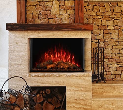 Bluetooth内蔵 LED付き電気暖炉 +送風機能付き 壁掛け アルテジア