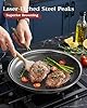 XBM Nonstick Frying Pan with Lid 12-Inch, Durable Stainless Steel Skillet, Induction Cooktop Compatible, PFOA-Free Scratch-Proof, Dishwasher & Oven Safe, Stay-Cool Handle, Silver Kitchen Cookware #2