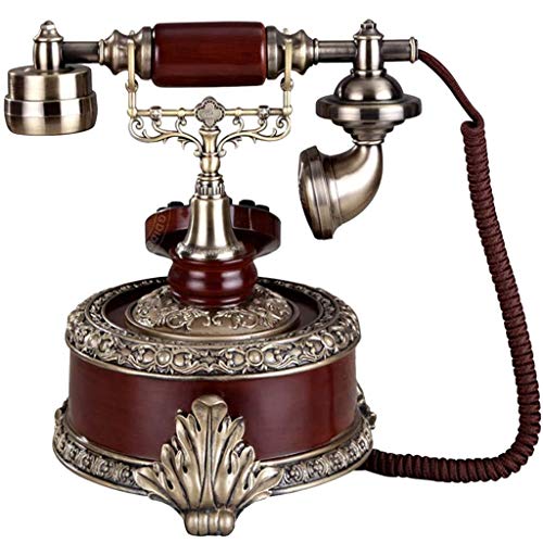 Retro-Vintage-Telefon, Antikstil-Festnetztelefon mit Wählscheibe und Office-Dekor