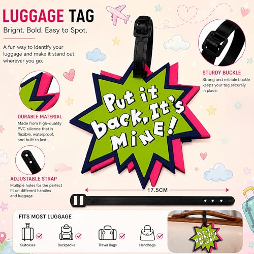 Image of Storite 2 Pk PVC Luggage /Bag /Travel ID Label Tags (Multicolor) | for Suitcase & School Bags Identifier Name Address Label with Plastic Strap