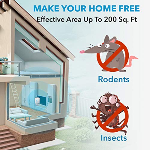 TBI Pro Ultrasonic Pest Repeller Wall Plug-in - Electromagnetic and Ionic Indoor Repellent Anti Mouse, Rats, Roach, Ants, Mosquito, Cockroach Control - Safe and Quiet Electronic Device - 2000 Sq.ft - Thumbnail 6