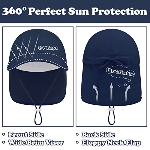 Baby Sun Hat Baby Hats with Neck Flap Infant Sun Hat UPF50+ Cotton Toddler Beach Hat Newborn Sun Hat Baby Baseball Cap2