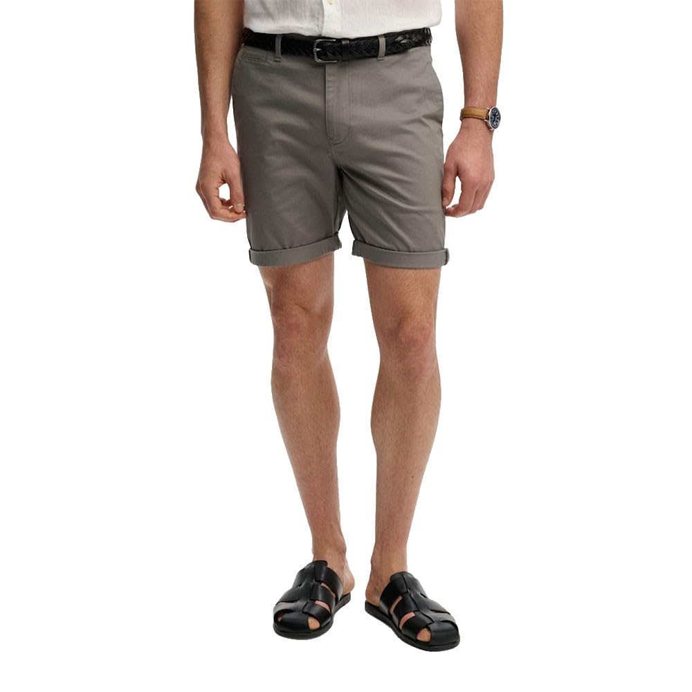 Superdry Premium Regular Chino Short Pants, Washed Grey, 32W