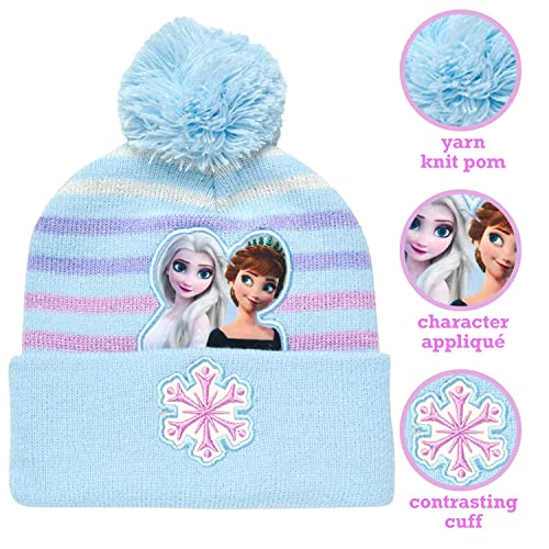 Disney girls Girls Frozen Winter Hat and 2 Pair Gloves Or Mittens (Age 2-7)2