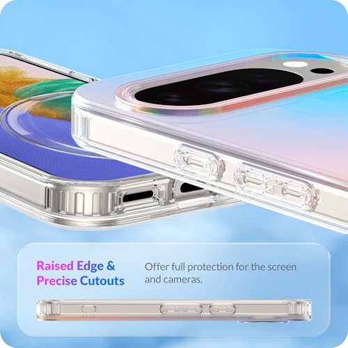 LONLI Hue Case for Google Pixel 10 Pro XL - Fluorescent Holographic Iridescent Phone Case - [Raised Camera Frame] - Cute and Unique Phone Cover for Girls and Women - image 4