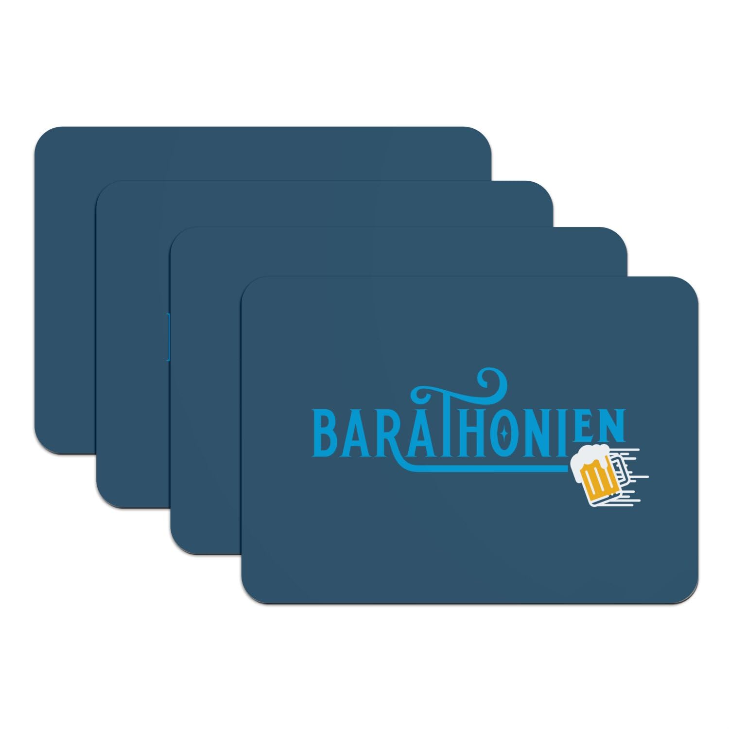 Set de table cadeau original bleu grand format pour amateur de bar