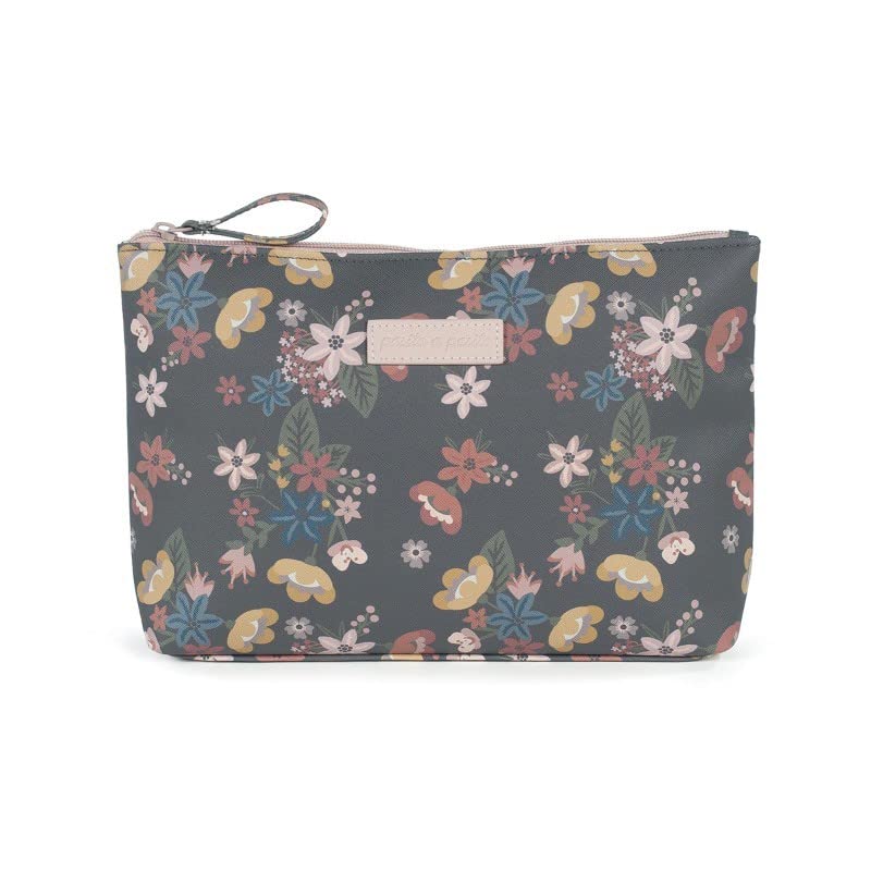 Pasito a pasito. Neceser de Bebé Garden. Bolso Organizador Pequeño para Accesorios de Aseo e Higiene del Bebé. Práctico y Cómodo de Llevar. Color Gris