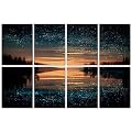 FurnoFlex Art Acoustic Panels Tiles Decorative Room Sound Proof Foam Absorbing Panels Noise Dampening Canceling Reducing Blocker for Walls(Starry Lake)