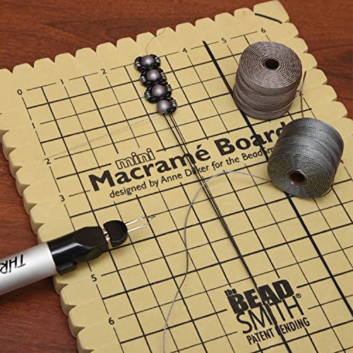 Combo de macramé portátil con hilos S-Lon y tablero para tejer en cualquier lugar 8