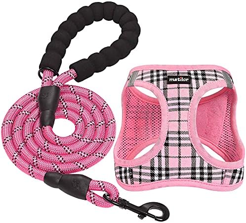 matilor Dog Harness Step-in Breathable Puppy Cat Dog Vest Harnesses for Small Medium Dogs