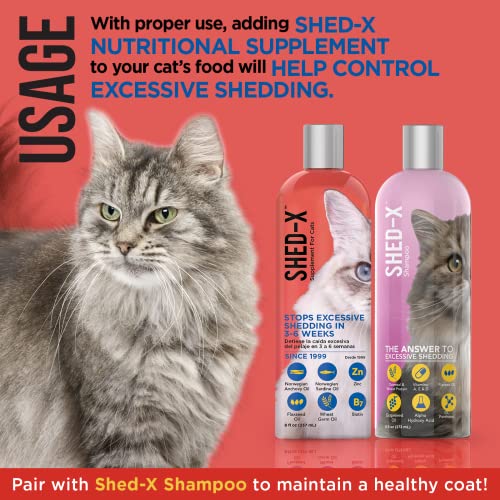 image for SynergyLabs Shed-X Liquid Cat Supplement, 8oz – 100% Natural – She