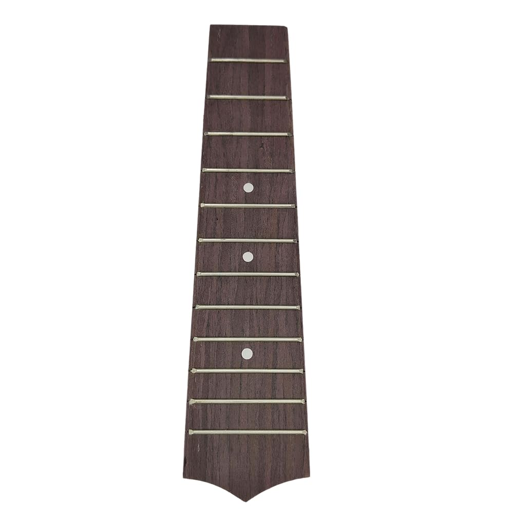 Nagoyuki 21 Inch Ukulele Fingerboard 12 Wire Frets Fretboard Ukulele DIY Parts Replacement, Dark Wood - Image 4