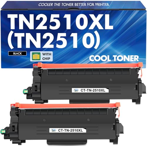 TN2510XL TN-2510XL HL-L2400DWE Toner: Kompatibel für Brother TN-2510 XL TN 2510XL 2510 für HL-L2400DW MFC-L2835DW MFC-L2800DW DCP-L2620DW MFC-L2860DWE DCP-L2627DW TN2510 Mit Chip ( 2-Schwarz )