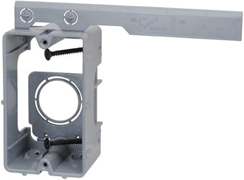 Vista 20 de Southwire MSBST250 - Caja inteligente eléctrica para montaje y techo, diente de tiburón con sierra de agujero, soporta 6 libras, color gris