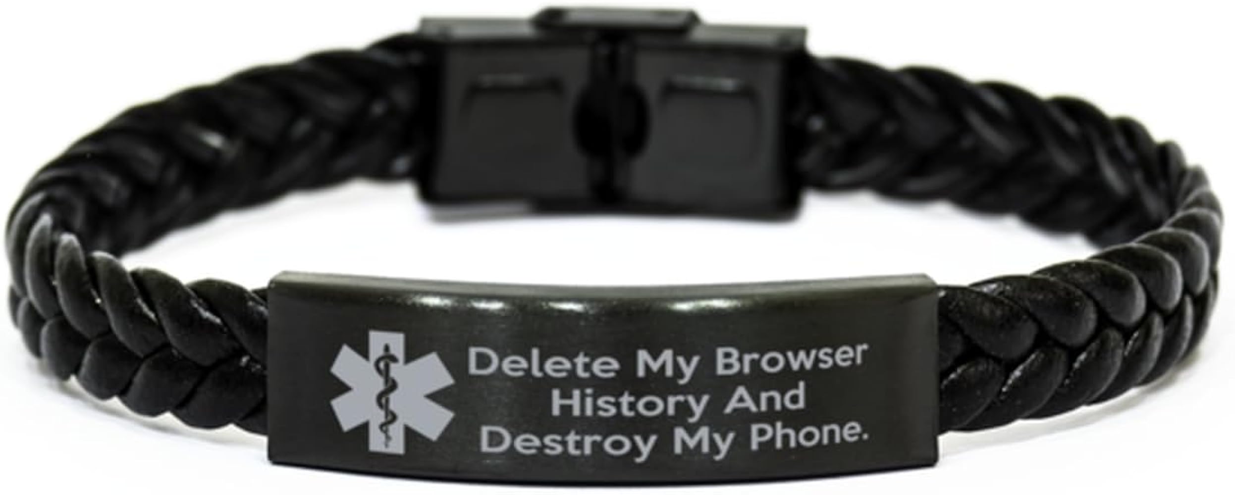Amazon.com: Medical Alert Bracelet,Delete My Browser History,Funny