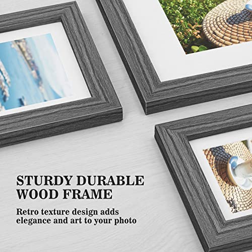 Eomeoh Picture Frames Set Of 10, Wall Picture Frame With Mat And Hd Glass Including 4X6 5X7 8X10 Inch Photo Frames For Wall Decor Or Tabletop (Grey) #TOP4