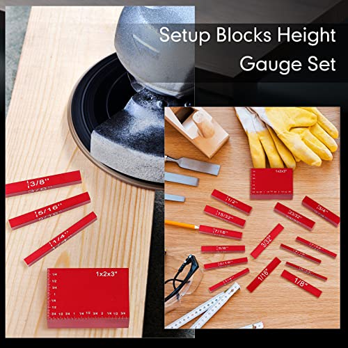 Blocs de configuration en aluminium rouge usiné pour accessoires de défonceuse