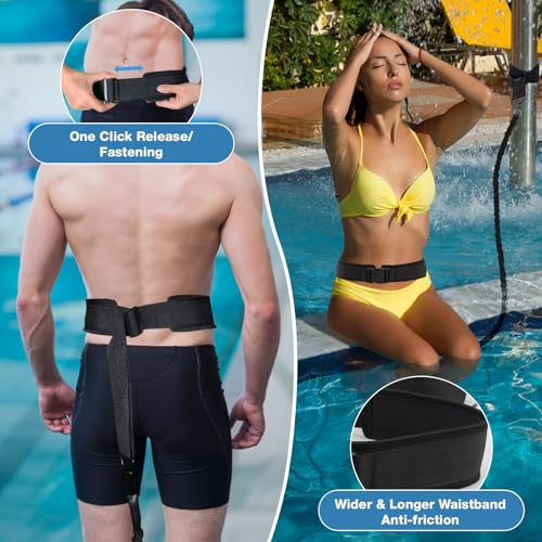 Premium Schwimmgürtel Erwachsene für Pool,3.5-8.5 M Schwimmgurt mit elastischen Gummibändere,Schwimmhilfe Erwachsene Geeignet für Anfänger und Profis, für das Schwimmtraining