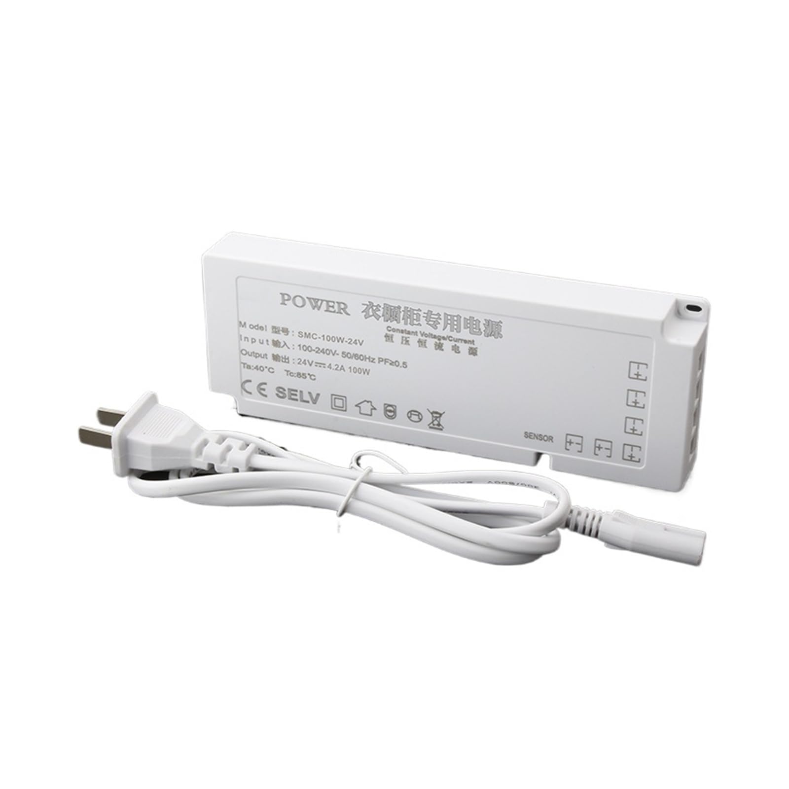 PWANUIGTE Wardrobe Cabinet Dedicated Power Supply 12V Interface with Human Body Induction Switch Transformer 24v Wine(100W-24V)