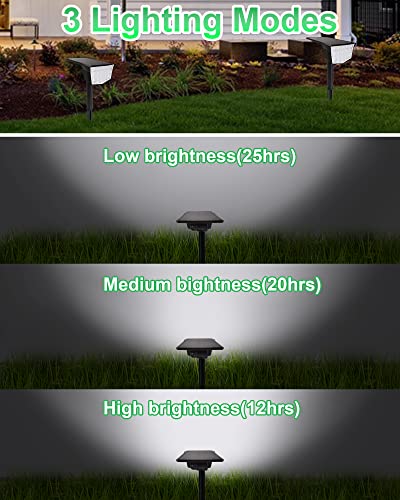 Cocomox Solar Spot Lights Outdoor, 700 Lumens Solar Lights Outdoor Waterproof, Ip67 Solar Powered Garden Lights Landscape Lighting Dusk-To-Dawn 3 Modes Spotlight For Yard Driveway Flag 2 Pack White #TOP3