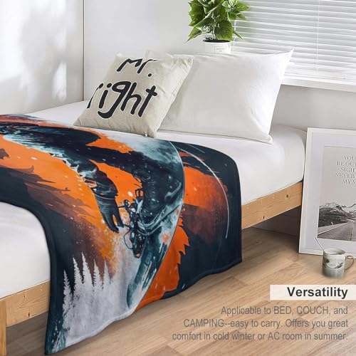 Snowboard couverture lit flannel haut de gamme plaid chaud 130x150cm - 6