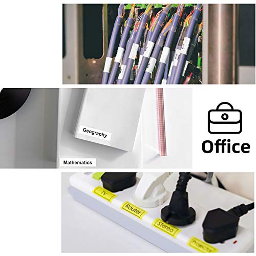 Wire Cable Industrial Label Maker, Heat Shrink Thermal Transfer Label Printer Portable Bluetooth Labeler with 0.47" Label, In/Outdoor Handheld Labeling Machine for Job Sites, APP Fast Create and Print