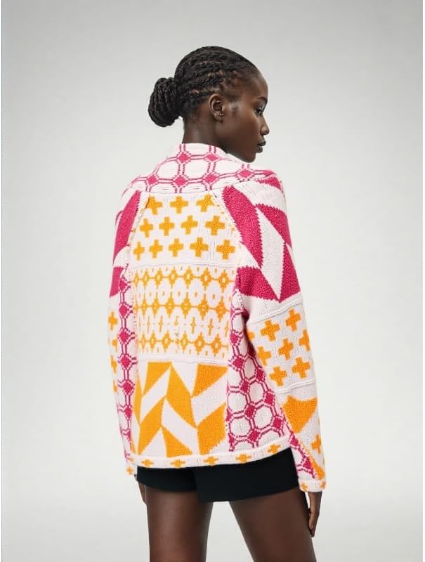 Women's Casual Cardigan Sweaters Print Button Down Shawl Long Sleeve Pullover Sweater Coats Y2k Outwear