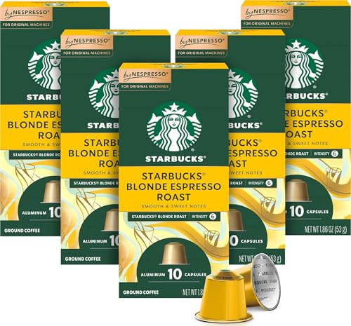 Image of Starbucks by Nespresso Original, Blonde Roast Espresso 50-count | Blonde Roast Coffee Espresso Pods