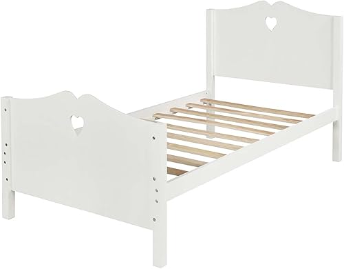 Miniatura 6 de TMEOSK Cama individual de madera con cabecera y estribo cama individual con soporte de listones de madera almacenamiento debajo de la cama para