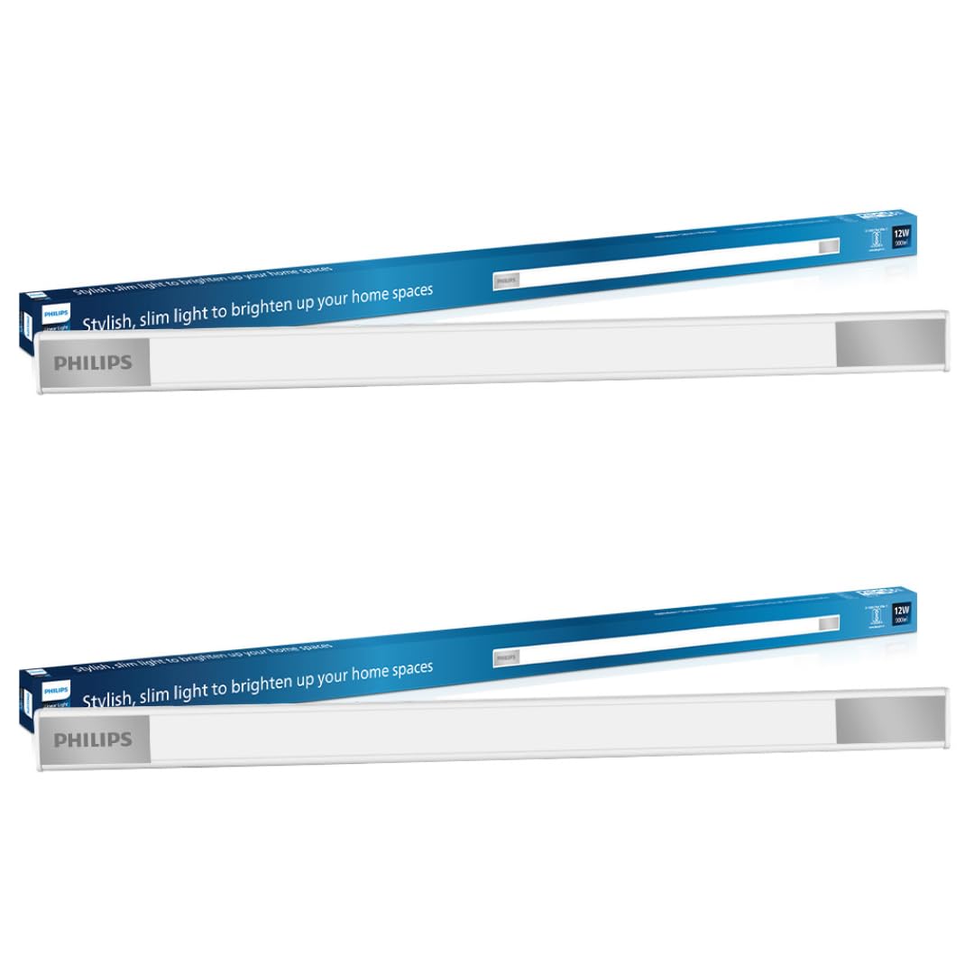 PHILIPS Space Glow 2ft LED Linear Cabinet Tubelight Light | 12-watt LED Under Cabinet Wardrobe and Kitchen Light, Warm White, Pack of 2-picture-32