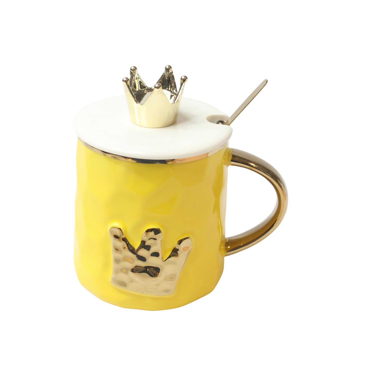 IZZHAAR Ceramic Mug with Lid & Spoon (350 ML) Microwave Safe Coffee Mug for Gift, Drinking Cup with Handle, Tea Mugs with Spoon, Perfect for Gifting (Yellow) (B0D6322DD4) Amazon Price History, Amazon Price Tracker