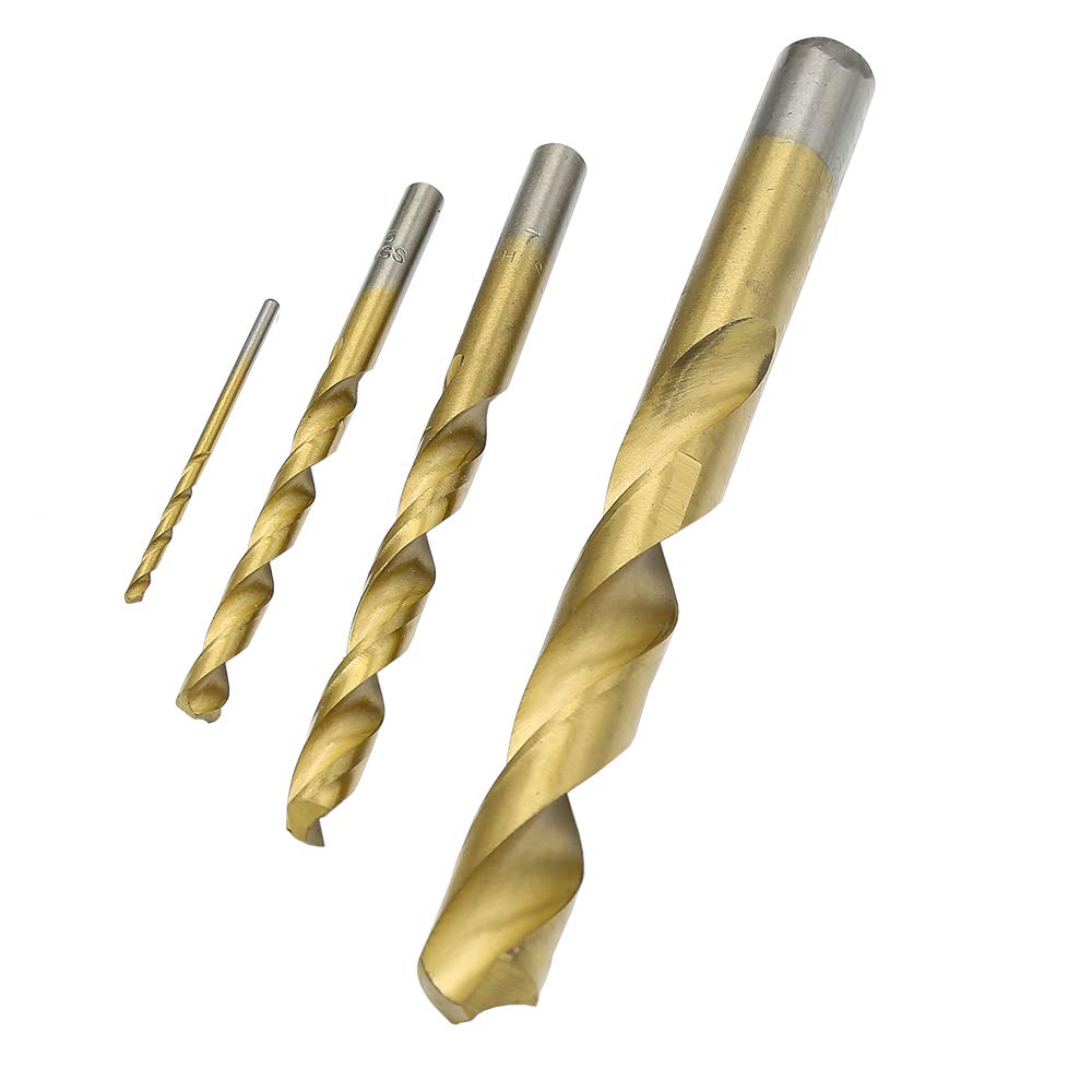 Gimisgu Zestaw wierteł do metalu 230-częściowy, Ø 1 – 13 mm, zestaw wierteł krętych tytanowych, wiertła stalowe, wiertło spiralne HSS, wiertła spiralne do drewna, kasety, zestaw wierteł do metalu,