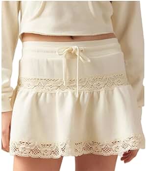 épine lace asymmetry frill skirt Amazon.com: Y2K Lace Mini Skirt for Women Fairy Asymmetrical