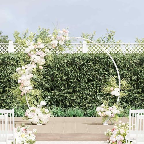 Arche de mariage moderne en acier blanc pour jardin extérieur 223 x 45 x 201 cm