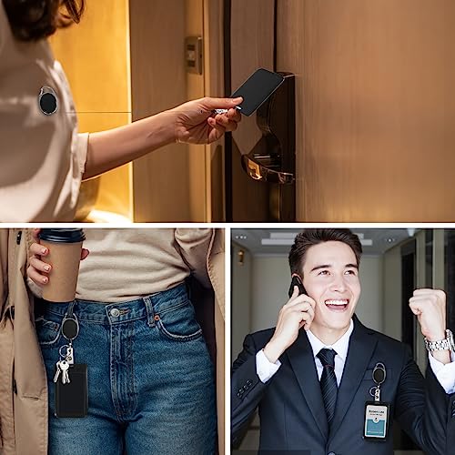 Image of Retractable ID Badge Holder with Lanyard,Heavy Duty Badge Reel,Detachable Keychain, Cruise Ship Cards Holder,for Nurse Officer Teacher Security Staff Women Men(Green)