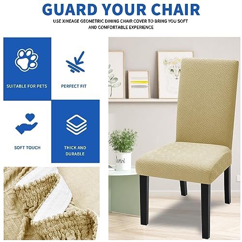XINEAGE 2 Packs Newest Pattern Dining Chair Slipcover Parsons Chair Furniture Protector Stretch Chair Covers for Dining Room Restaurant - Image 4