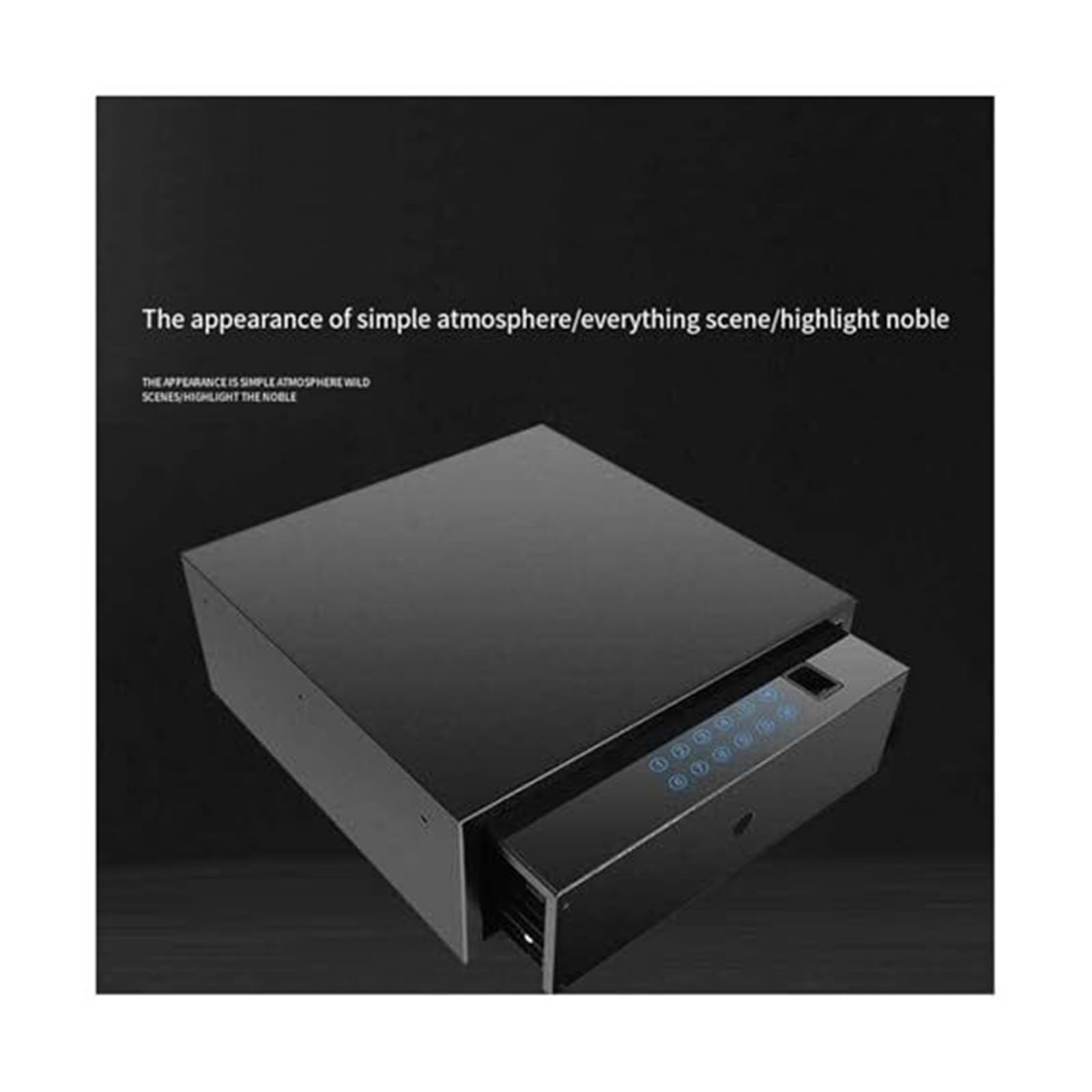 Fingerabdruck-Safe mit versteckter Schublade und Passwortfunktion for Wertgegenstände zu Hause im Hotel, Schmucksammlung(460mm Password)