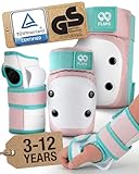 Protection complète certifiée: Set certifié TÜV GS avec protège poignets et attelle stabilisatrice protège la paume, le poignet, les genoux et les coudes pour une sécurité maximale des enfants