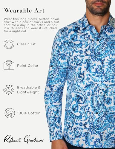 Robert Graham Men's Abbott Long Sleeve Woven Button Down Shirt2