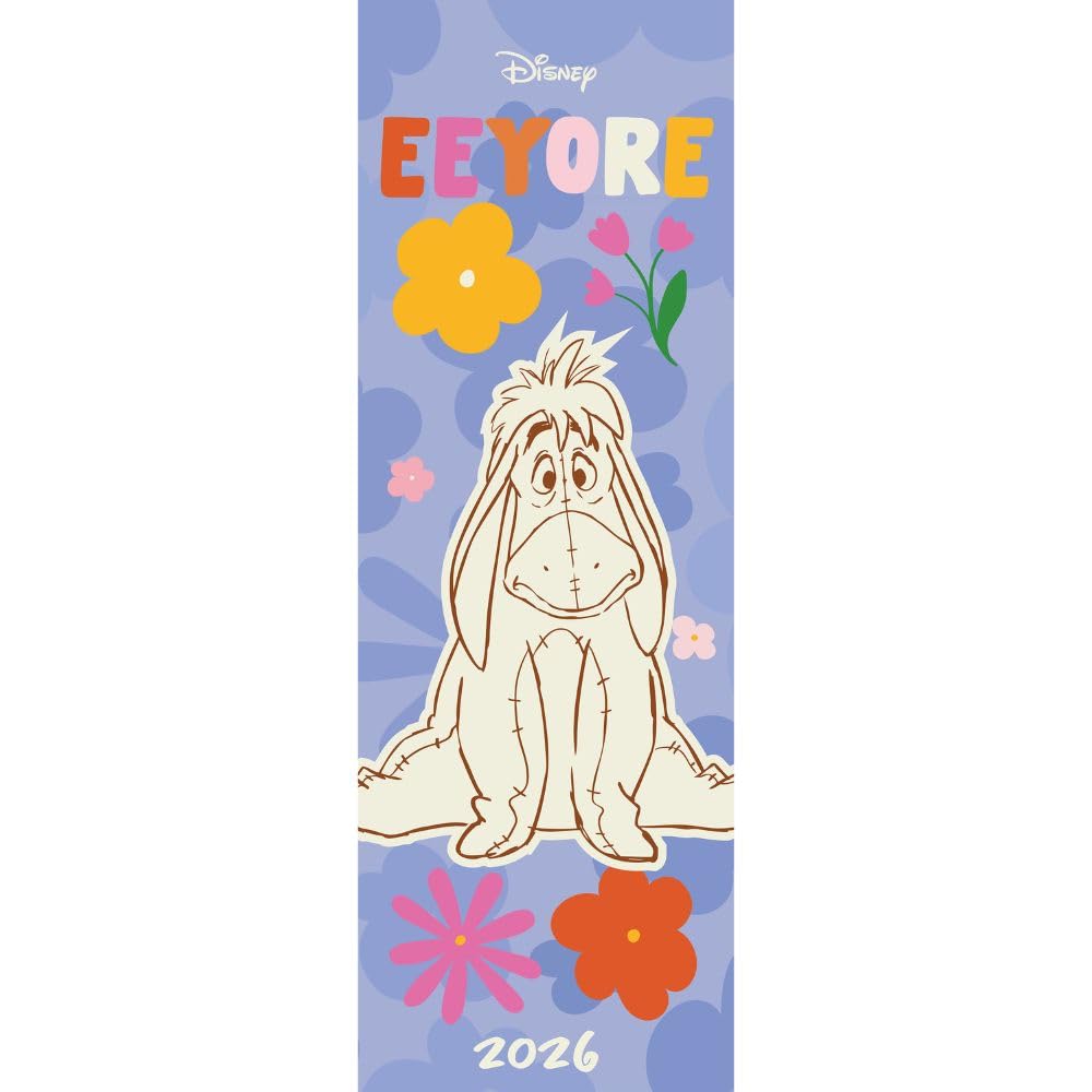 2026 CALENDAR DISNEY EEYORE MONTH TO VIEW SLIM WALL CALENDAR OFFICIAL PRODUCT
