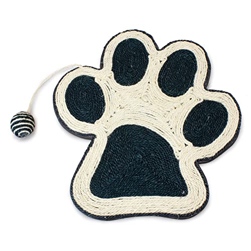 Arquivet Rascador Huella Negro con ratón para Gatos - Negro, 40 x 36 cm