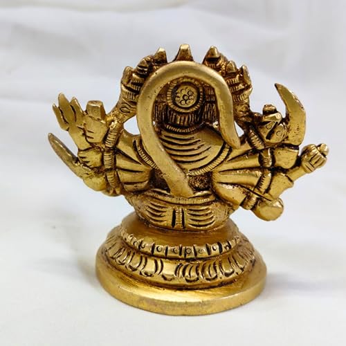 Estatua de Bronce Panchmukhi Hanuman 2.75 pulgadas miniatura 5