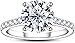 Gobaalele Cubic Zirconia Engagement Wedding Ring 4.0CT 5A Grade D Color Round Cut CZ Simulant Diamond Anniversary Promise Ring for Women Size7