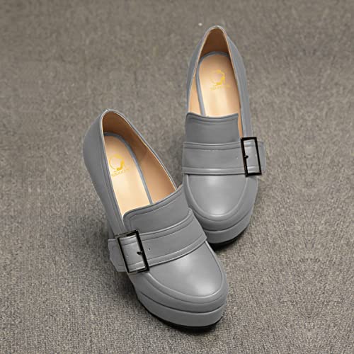 Image of SHODENSE Women Vintage Chunky Platform Loafers Pumps Tassel Round Closed Toe Slip On Suede Block High Heel Dress Loafer Shoes Buckle Strap Oxford Loafers Fringe Pump Dressy Chic Sexy Y2k 4-11 M US