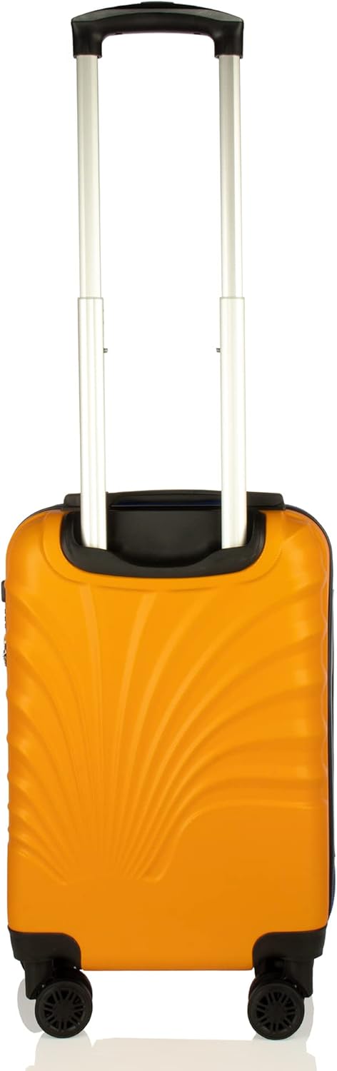 review Luggage 18 inches Hardside Carry-on Travel Suitcase ATM Orange
