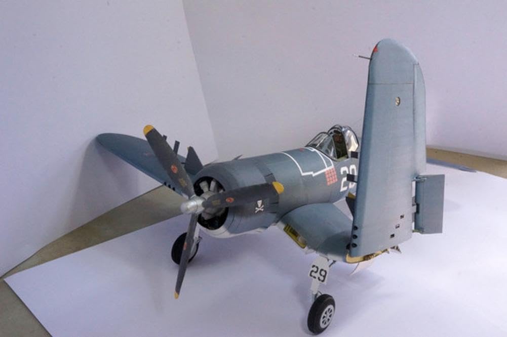 Paper USA F4U-1A Pirate Ship-borne Fighter Model Aircraft Model 1:33 Model Simulation Science Exhibition Model (Unassembled Kit) Display Model