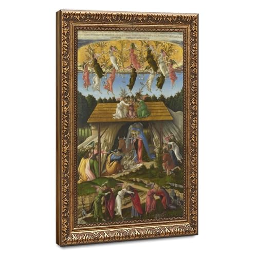 Toile de la Crèche mystique Botticelli : la solution idéale pour habiller un mur de bureau vide