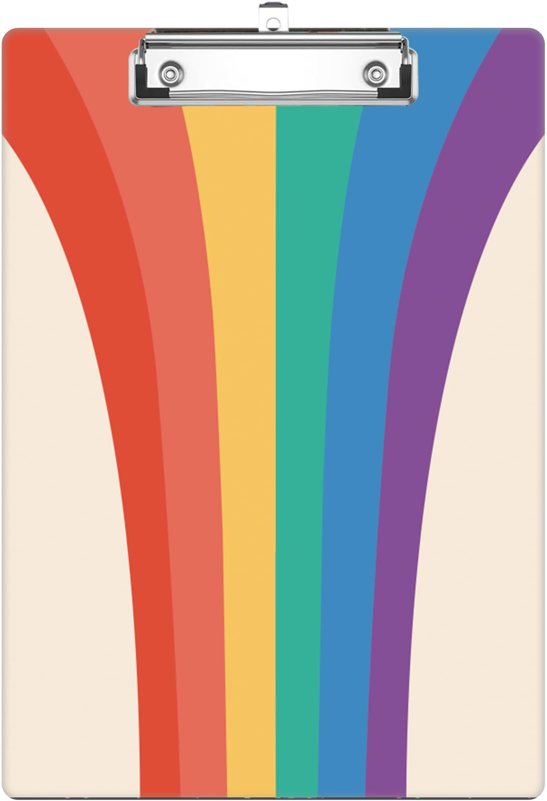 Rainbow Autism Clipboard, Cute Decorative Clip Board with Metal Clip Pretty Plastic Clipboards A4 Standard Size 12.6" X 8.9" for Kids, Teacher,